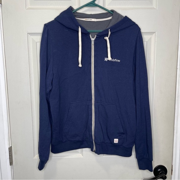 Marine Layer Women's True Navy Lined Hoodie Sz L - Picture 1 of 9